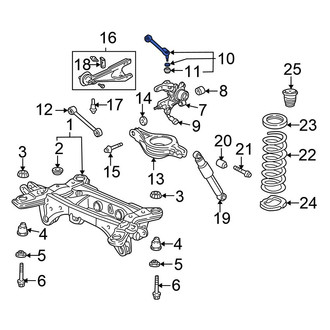 Honda OE - Rear Right Upper Suspension Control Arm