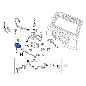 Honda OE - Rear Liftgate Lock Actuator