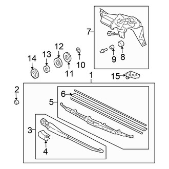 Honda OE - Lift Gate - Wiper & Washer Components
