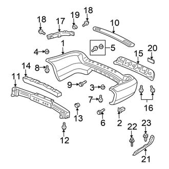 Honda OE - Rear Bumper - Bumper & Components