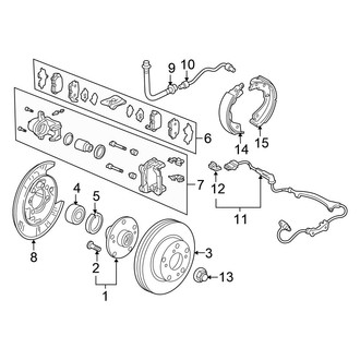Honda OE - Rear Suspension - Brake Components (FWD)