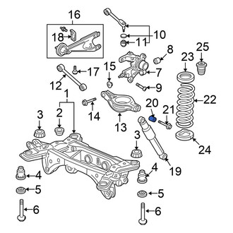 Honda OE - Rear Suspension Shock Absorber Bushing