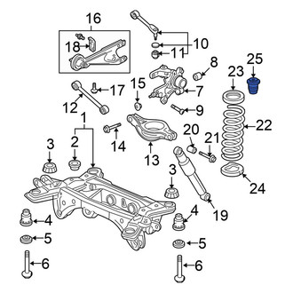 Honda OE - Rear Coil Spring Damper