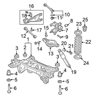 Honda OE - Rear Suspension - Suspension Components (FWD)