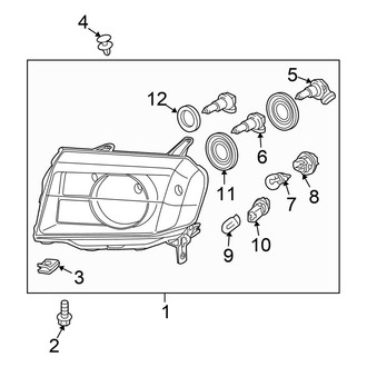 Honda OE - Front Lamps - Headlamp Components