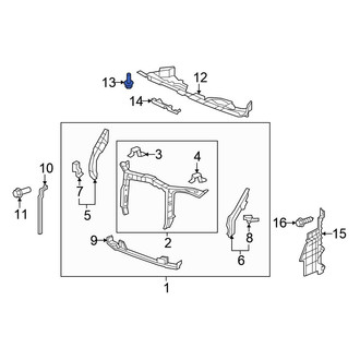 Honda OE - Radiator Support Splash Shield Clip