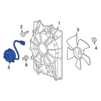 Honda OE - Left Engine Cooling Fan Motor