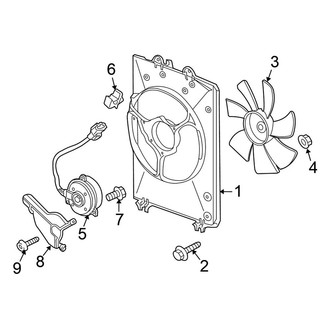 Honda OE - Air Conditioner & Heater - Condenser Fan