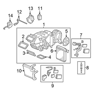 Honda OE - Air Conditioner & Heater - Evaporator & Heater Components (Rear)