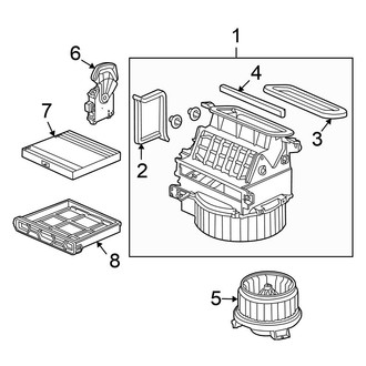 Honda OE - Air Conditioner & Heater - Blower Motor & Fan (Front)