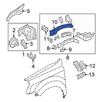 Honda OE - Front Left Outer Frame Side Member