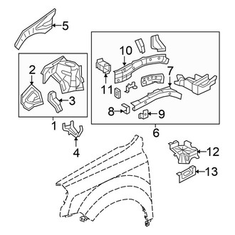 Honda OE - Fender - Structural Components & Rails