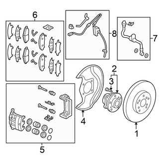 Honda OE - Front Suspension - Brake Components