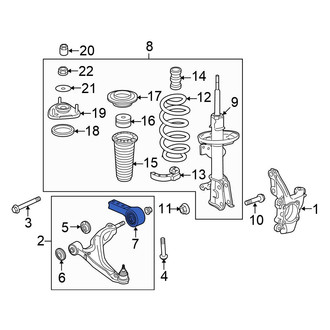 Honda OE - Front Left Suspension Control Arm Bracket