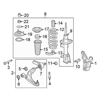 Honda OE - Front Suspension - Suspension Components