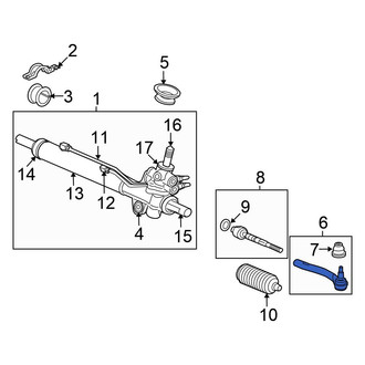 Honda OE - Inner Steering Tie Rod End