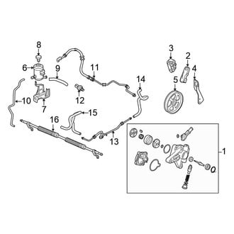 Honda OE - Steering Gear & Linkage - Pump & Hoses