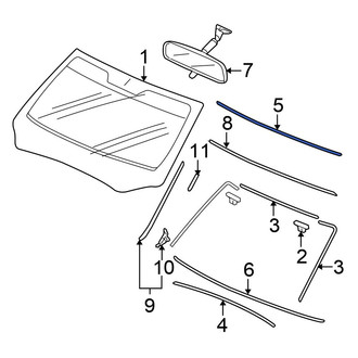 Honda OE - Upper Windshield Frame Weatherstrip Seal
