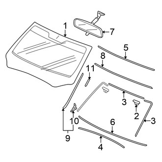 Honda OE - Windshield - Glass