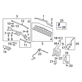 Honda OE - Front Windshield Washer Nozzle