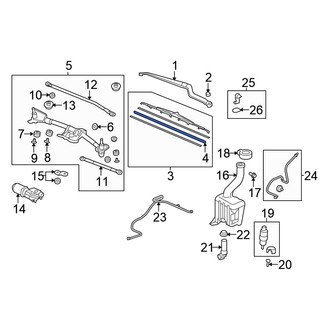 Honda OE - Front Right Wiper Blade Refill