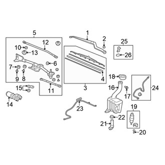 Honda OE - Windshield - Wiper & Washer Components