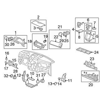 Honda OE - Instrument Panel Components (EX / EX-L / LX)