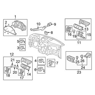 Honda OE - Instrument Panel - Cluster & Switches (EX / EX-L / Touring)