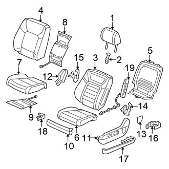 Honda OE - Seats & Tracks - Driver Seat Components