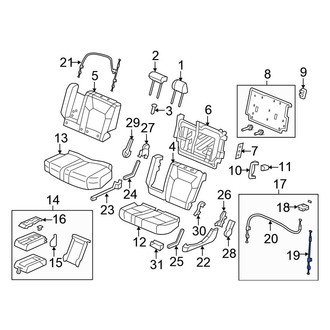 Honda OE - Center Left Folding Seat Release Cable