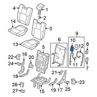 Honda OE - Rear Right Folding Seat Latch Release Handle Bezel