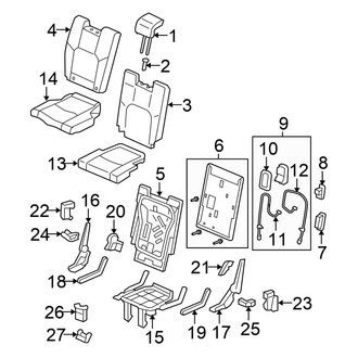 Honda OE - Seats & Tracks - Third Row Seats (Passenger Side)