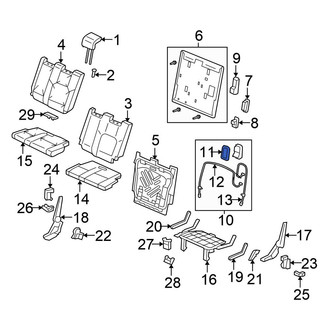 Honda OE - Rear Left Folding Seat Latch Release Handle Bezel