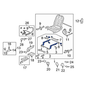 Honda OE - Front Right Seat Track Adjust Mechanism