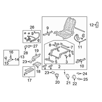 Honda OE - Seats & Tracks - Tracks & Components (Front Passenger Seat, With Power)