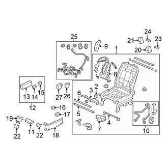 Honda OE - Seats & Tracks - Tracks & Components (Front Driver Seat, With Power)