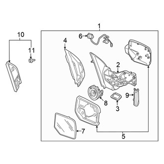 Honda OE - Front Door - Outside Mirrors (With Turn Signal)