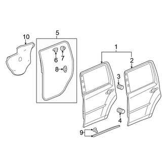 Honda OE - Rear Door - Door & Components