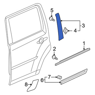 Honda OE - Rear Left Door Reveal Molding