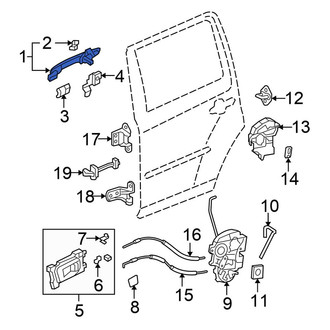 Honda OE - Front Left Outer Exterior Door Handle