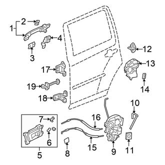 Honda OE - Rear Door - Lock & Hardware