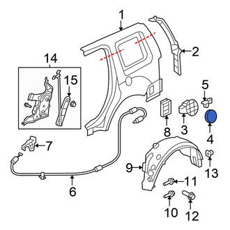 Honda OE - Rear Fuel Filler Door