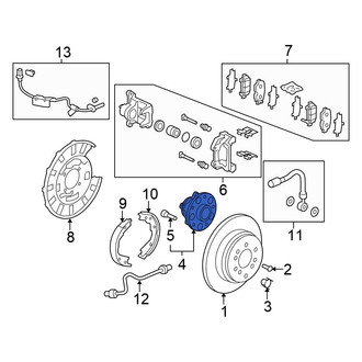 Honda OE - Rear Wheel Bearing and Hub Assembly
