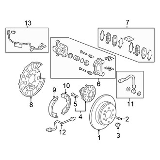 Honda OE - Rear Suspension - Brake Components (AWD)