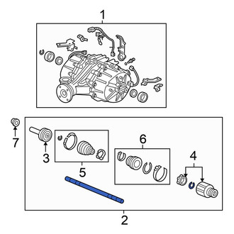 Honda OE - Rear Right CV Axle Assembly