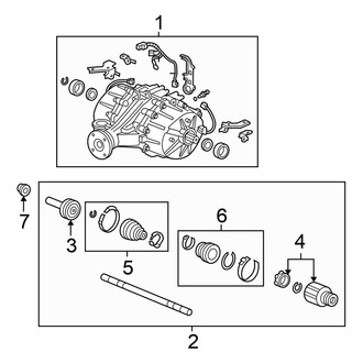 Honda OE - Rear Suspension - Axle & Differential (AWD)