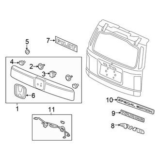Honda OE - Lift Gate - Exterior Trim