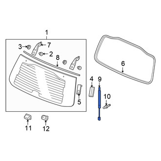 Honda OE - Right Back Glass Lift Support