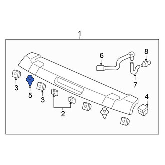 Honda OE - License Plate Light Panel Clip