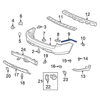 Honda OE - Rear Left Bumper Guide